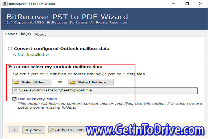 BitRecover PST to PDF Wizard 8.6 Free