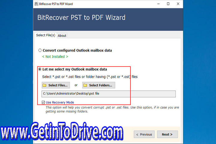 BitRecover PST to PDF Wizard 8.6 Free