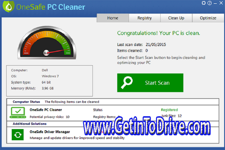 OneSafe PC Cleaner Pro 9.2.0.1 Free