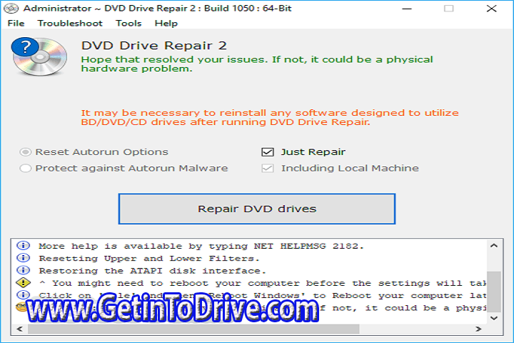 DVD Drive Repair 9.1.3.2031 Free