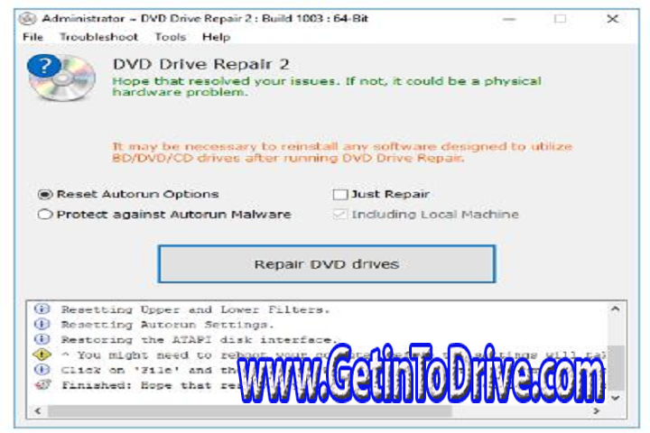 DVD Drive Repair 9.1.3.2031 Free