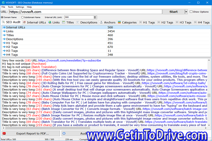 VovSoft SEO Checker 7.1.0 Free