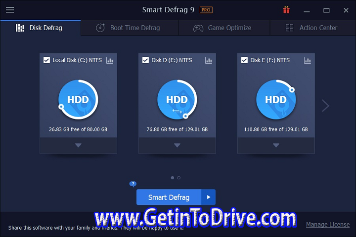 IObit Smart Defrag Pro 7.3.0.105 Free